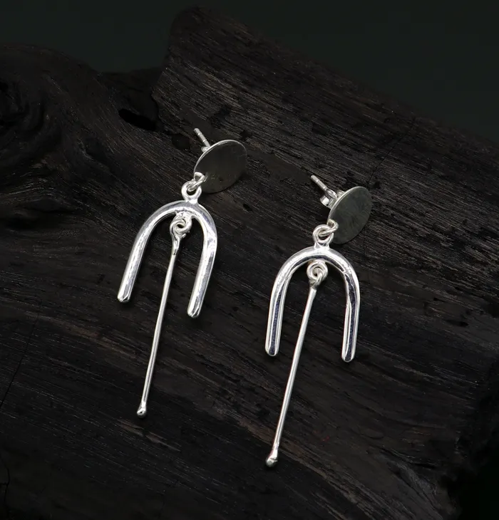 TRIBAL ORNAMENTS Earrings 925 sterling silver flower stud earring excellent fancy drop dangle elegant dainty light weight earrings best gifting ear696