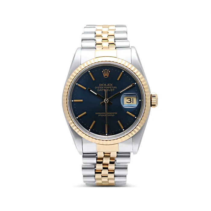 Bracelets Preowned Rolex Rolex Datejust 36 SSYG Blue Dial Jubilee Bracelet Preowned