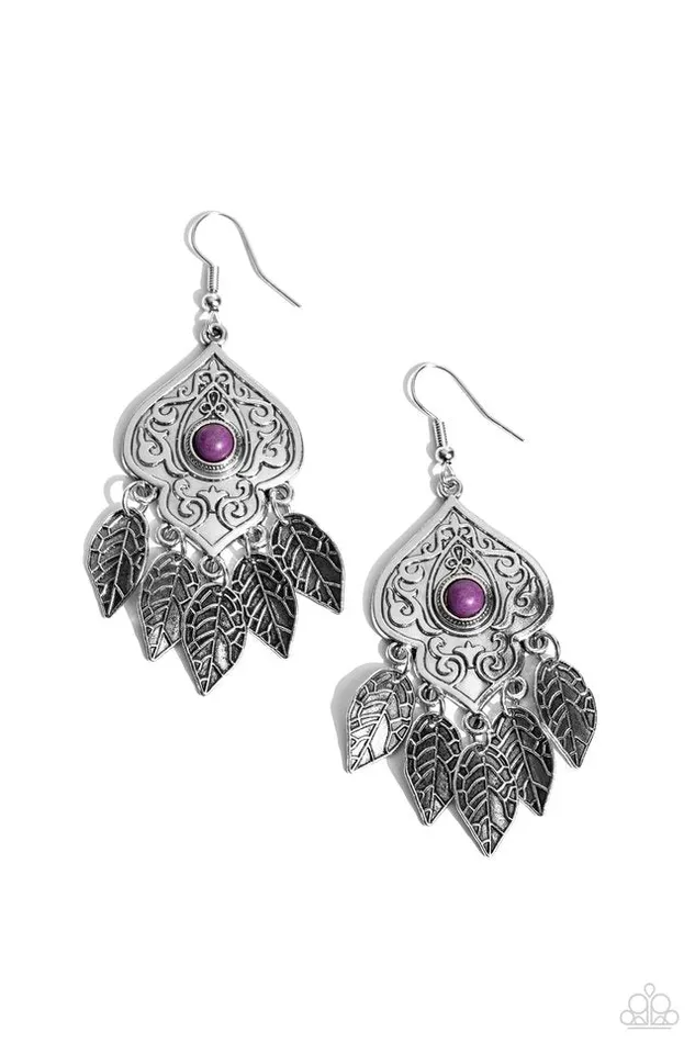 Paparazzi Earring Desert Canopy Purple Paparazzi Jewelry Earrings