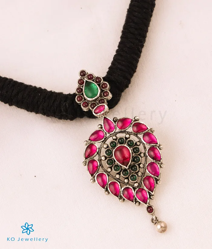 The Parna Silver Thread Necklace Oxidised Silversmith Necklaces