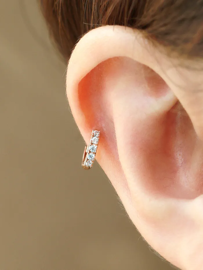 MinimalBijoux Earrings 14K gold Conch Hoop earring 16g