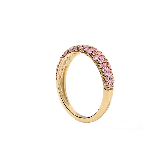 Pink Sapphire Pave Stack Ring SG Fine Rings