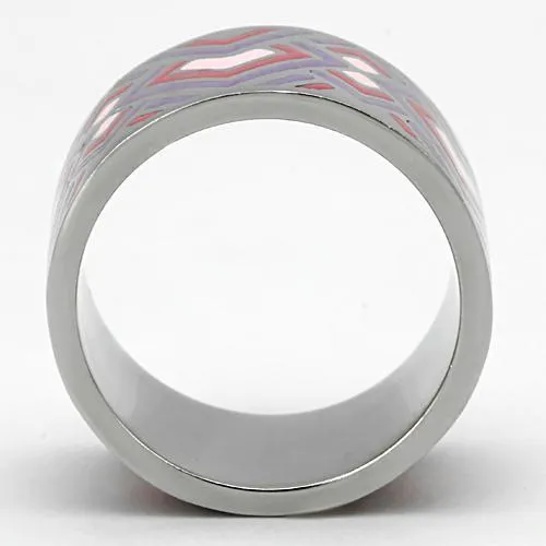 Alamode Rings TK823 High polished no plating Stainless Steel Ring with Epoxy in Multi Color