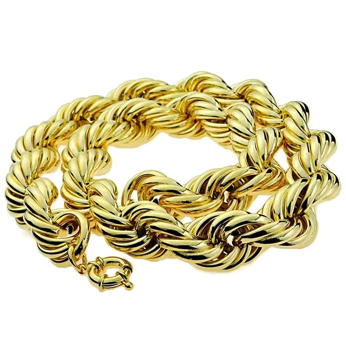 Bling Cartel Admin 14K Gold Plated Rope Chain Necklace 25mm x 30 Necklaces