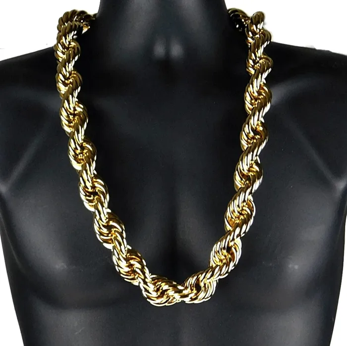 Bling Cartel Admin 14K Gold Plated Rope Chain Necklace 25mm x 30 Necklaces