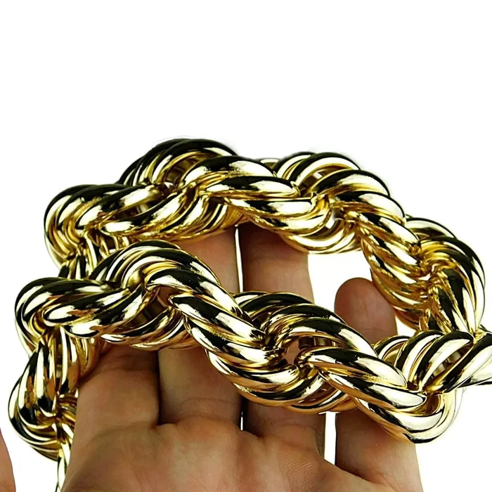 Bling Cartel Admin 14K Gold Plated Rope Chain Necklace 25mm x 30 Necklaces