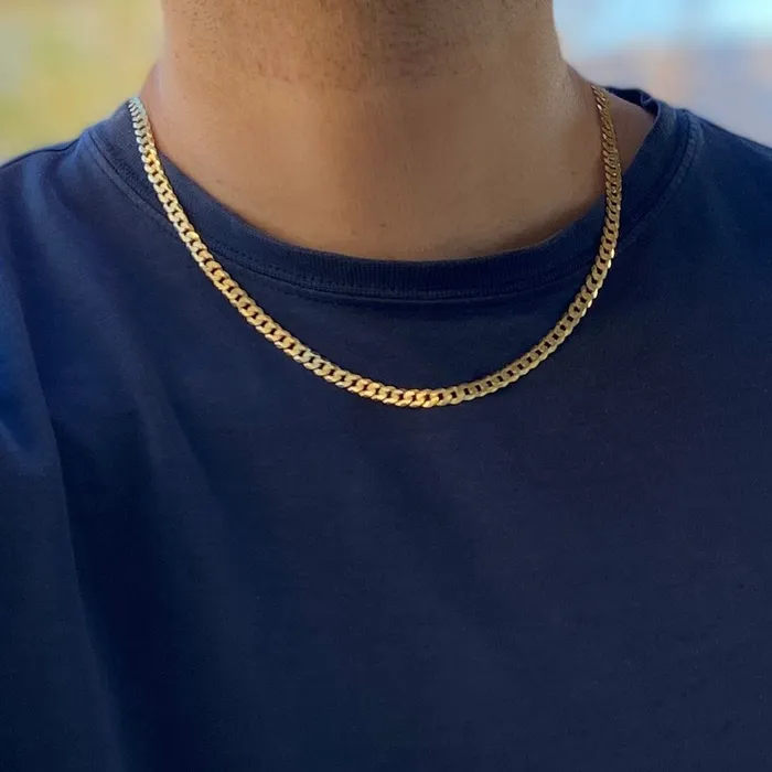 Bling Cartel Admin Necklaces 14K Gold Plated 925 Sterling Silver Cuban Curb Chain 20 5MM Necklace