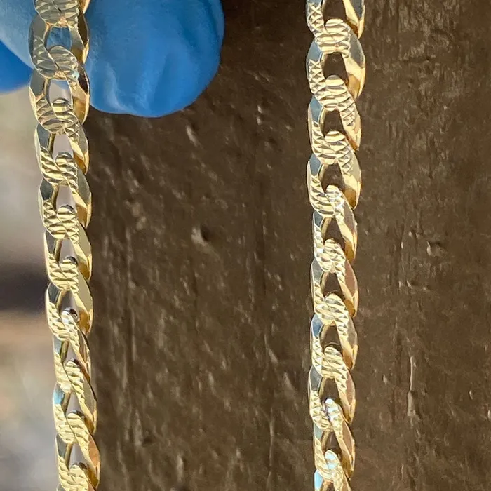 Bling Cartel Admin Necklaces 14K Gold Plated 925 Sterling Silver Cuban Curb Chain 20 5MM Necklace