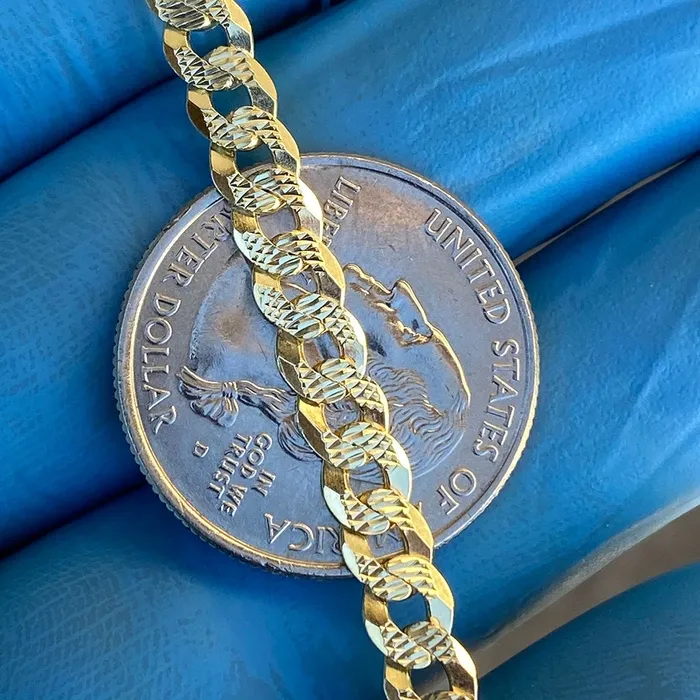 Bling Cartel Admin Necklaces 14K Gold Plated 925 Sterling Silver Cuban Curb Chain 20 5MM Necklace