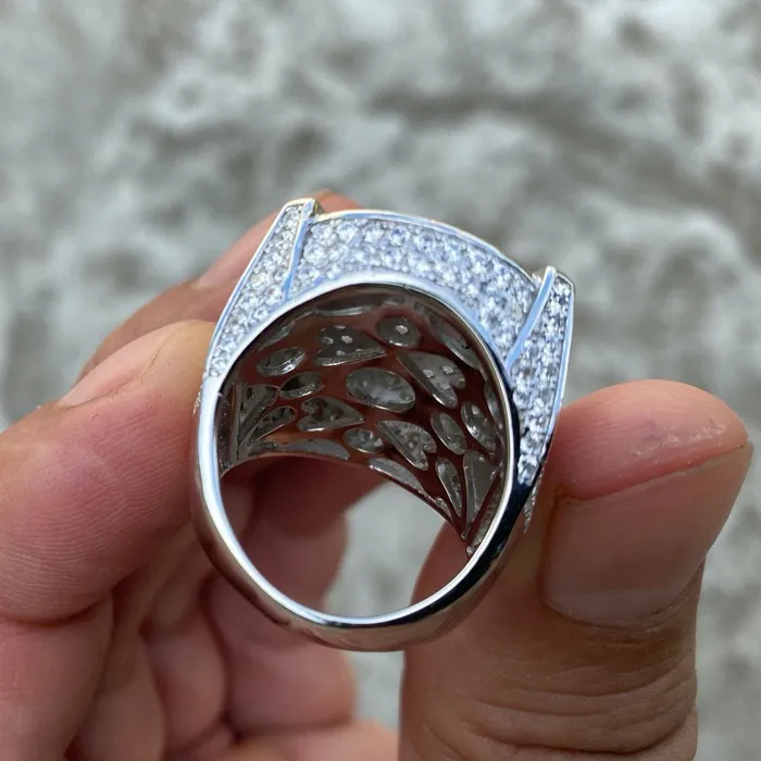 Bling Cartel Admin Rings 925 Sterling Silver Iced Flooded Out CZ Masonic Mason Ring