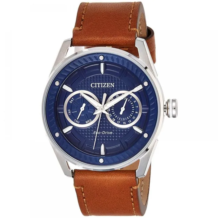 Citizen Watches Citizen Mens Strap Watch EcoDrive Power Reserve Blue Dial Leather BU402117L Citizen Watches Citizen Mens Strap Watch EcoDrive Power Reserve Blue Dial Leather BU402117L