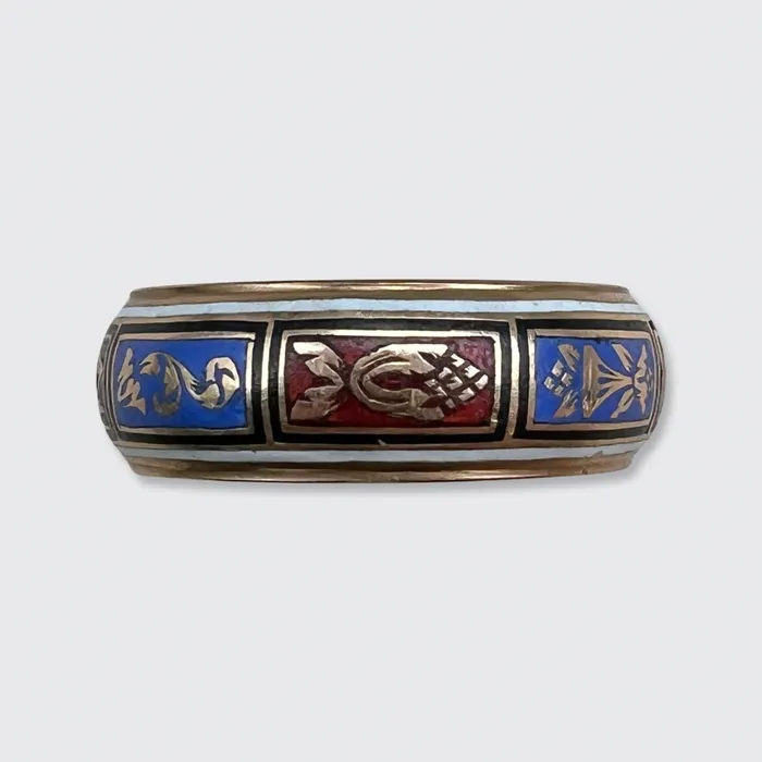 Georgian Enamel Locket Ring 21stfinds Rings