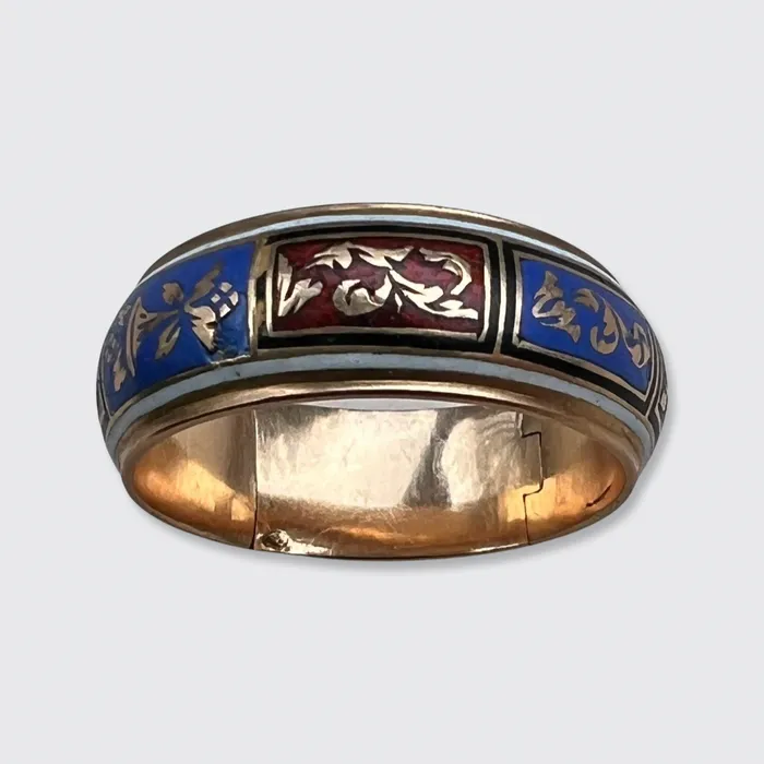 Georgian Enamel Locket Ring 21stfinds Rings