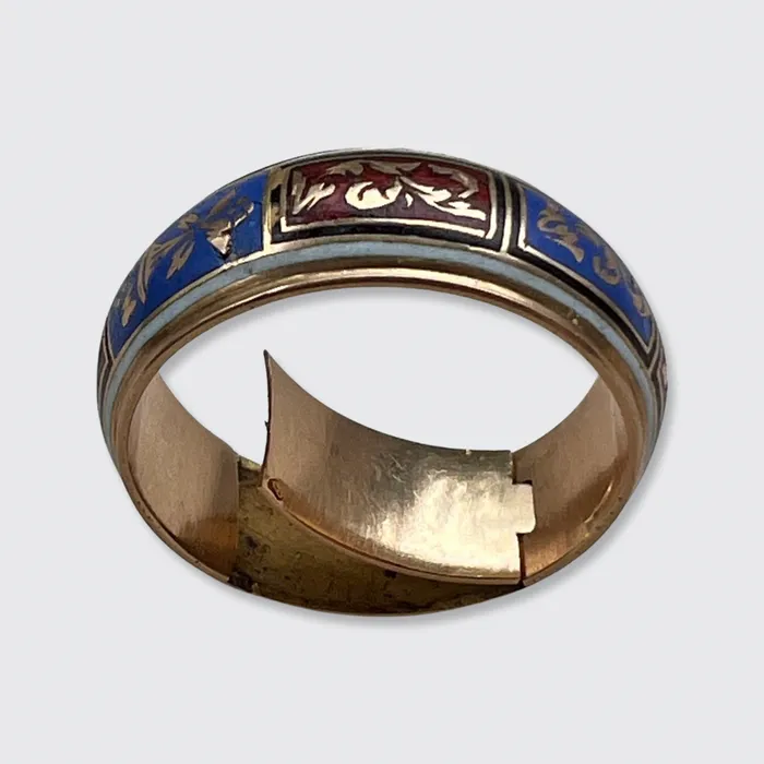 Georgian Enamel Locket Ring 21stfinds Rings