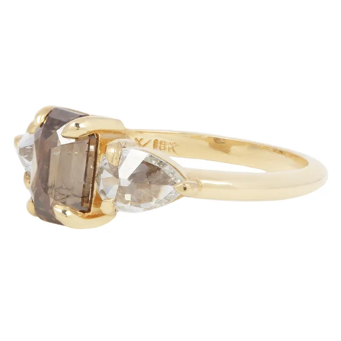 High Desert Three Diamond Ring Lauren Wolf Jewelry Rings