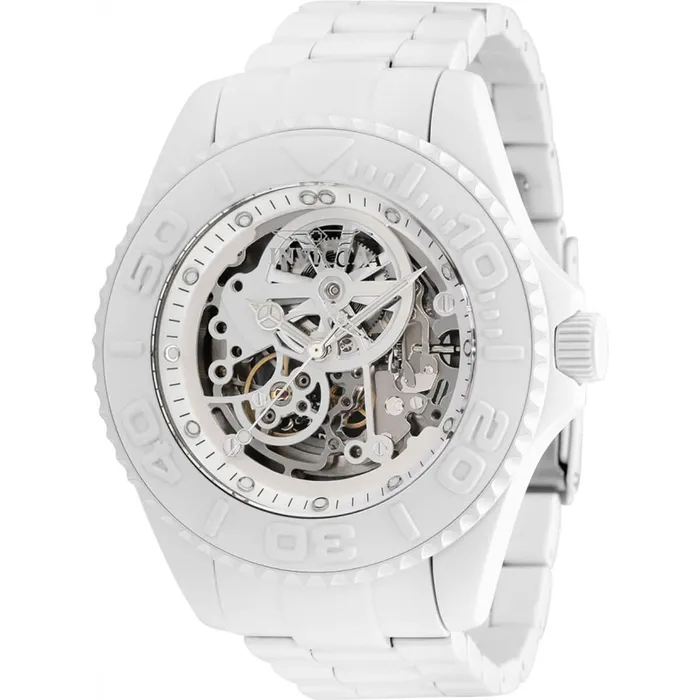 Invicta Bracelets Invicta Mens Watch Pro Diver White Skeleton Dial Stainless Steel Bracelet 35249