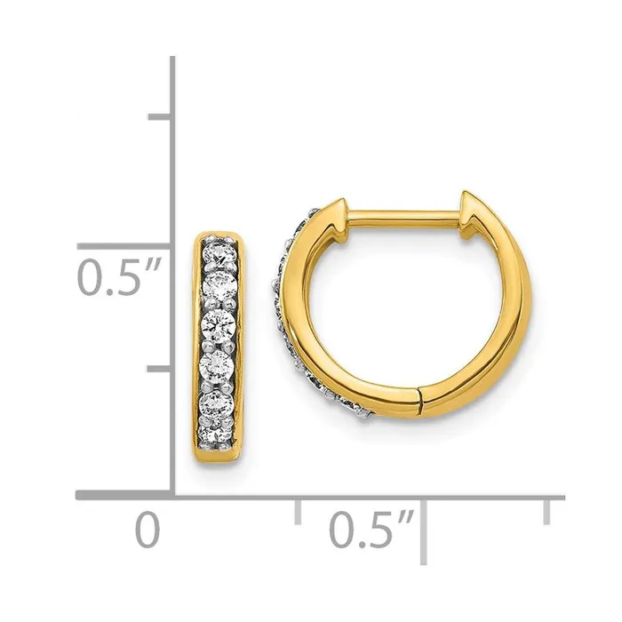 Jewelry 14k Yellow Gold Diamond Hoop Earrings Earrings Jewelry 14k Yellow Gold Diamond Hoop Earrings Earrings