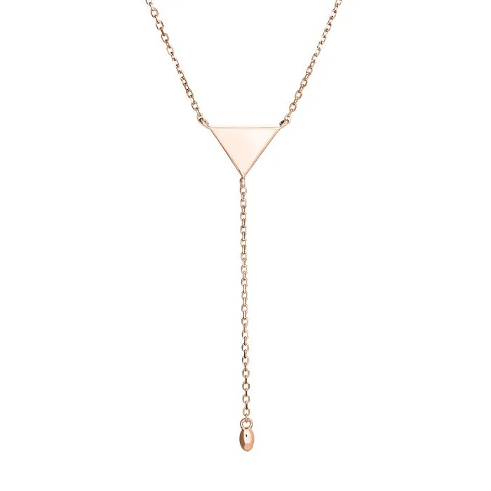 Necklaces Lariat Cremation Necklace in 14K Rose Gold closebymejewelry