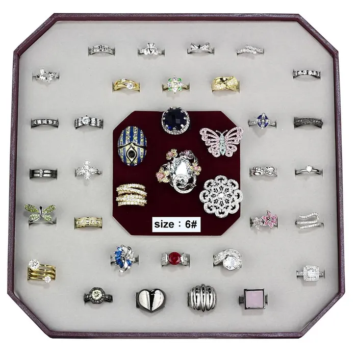 Rings Alamode VK012SIZE6 Assorted Brass Ring with Assorted in Assorted