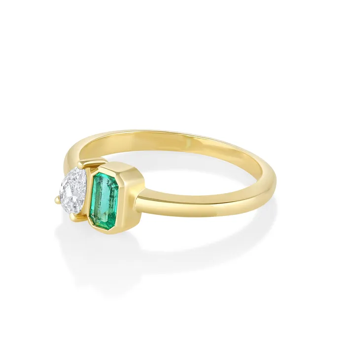 Rings Marrow Fine The Clementine Toi et Moi Engagement Ring
