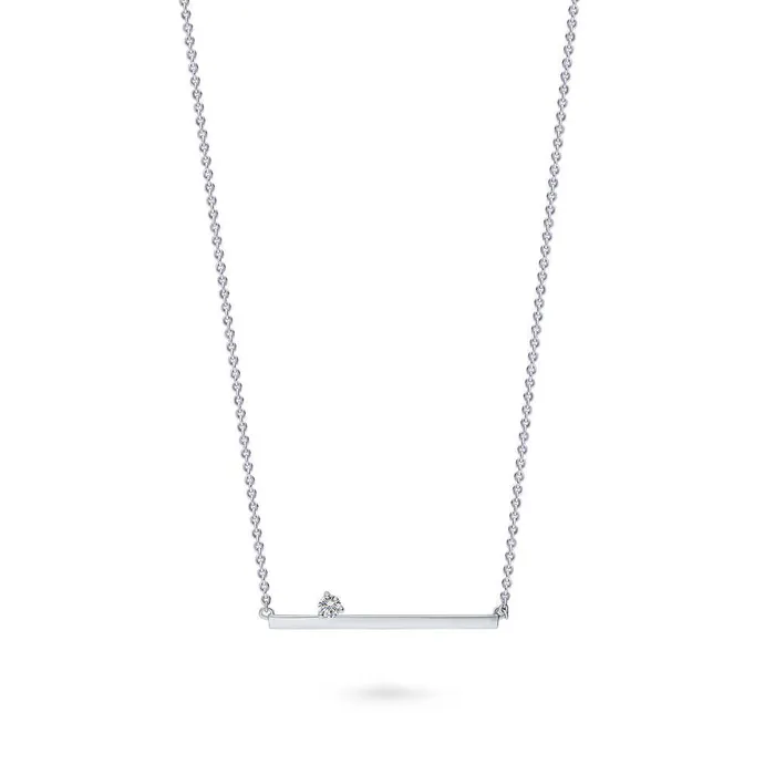 BERRICLE Bar CZ Pendant Necklace in Sterling Silver Necklaces