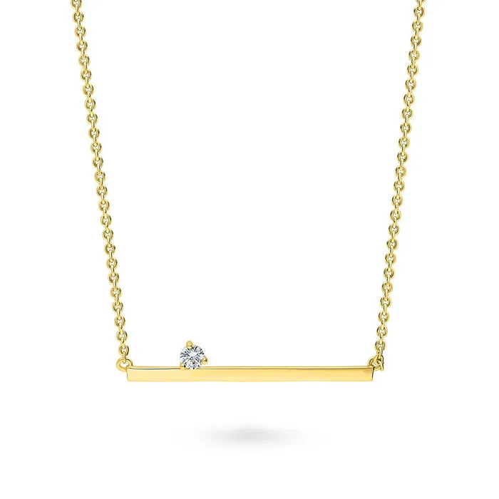 BERRICLE Bar CZ Pendant Necklace in Sterling Silver Necklaces