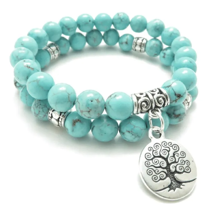 Bracelets Turquoise Tree of Life Double Bracelet WickedAF