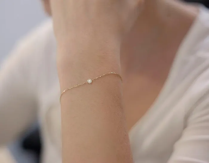 Diamond Bracelet Solitaire Diamond Bracelet Capucinne Bracelets
