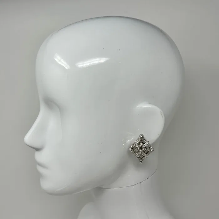 Doris Panos Doris Panos Large 18K White Gold Anastasia Diamond Earrings Earrings