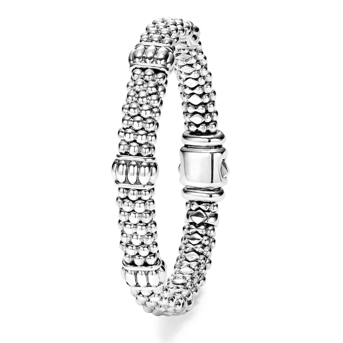 Lagos Bracelets Signature Caviar Fluted Beaded Bracelet 9mm