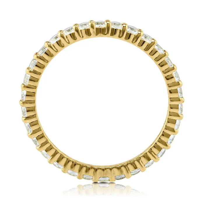 Pave CZ Eternity Ring in Gold Flashed Sterling Silver BERRICLE Rings