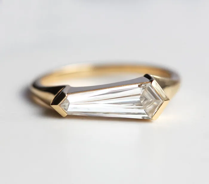 Rings Gianna Alexandrite Shield Ring Ready to Ship Capucinne
