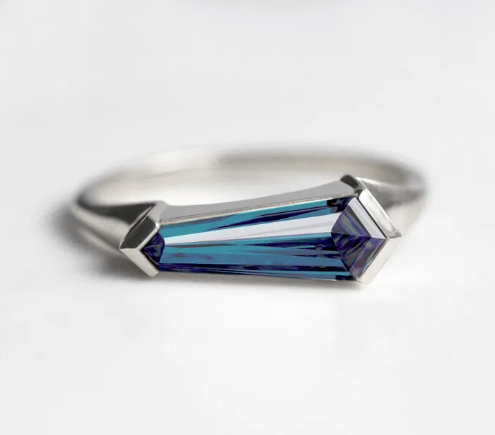 Rings Gianna Alexandrite Shield Ring Ready to Ship Capucinne