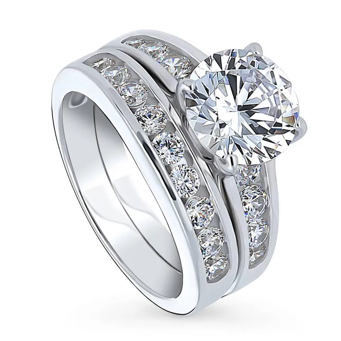 Solitaire 27ct CZ Ring Set in Sterling Silver BERRICLE Rings
