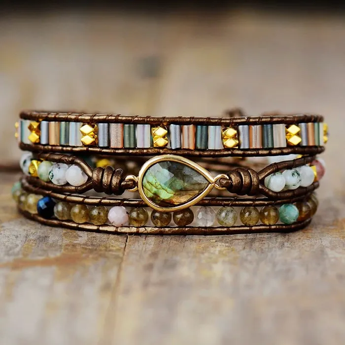 wickedafstore Bracelets Earth Charm Wrap Bracelet