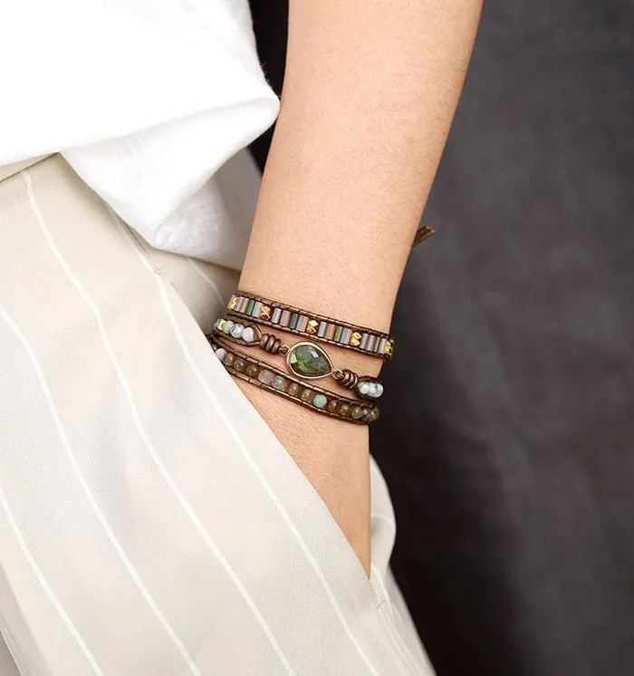 wickedafstore Bracelets Earth Charm Wrap Bracelet