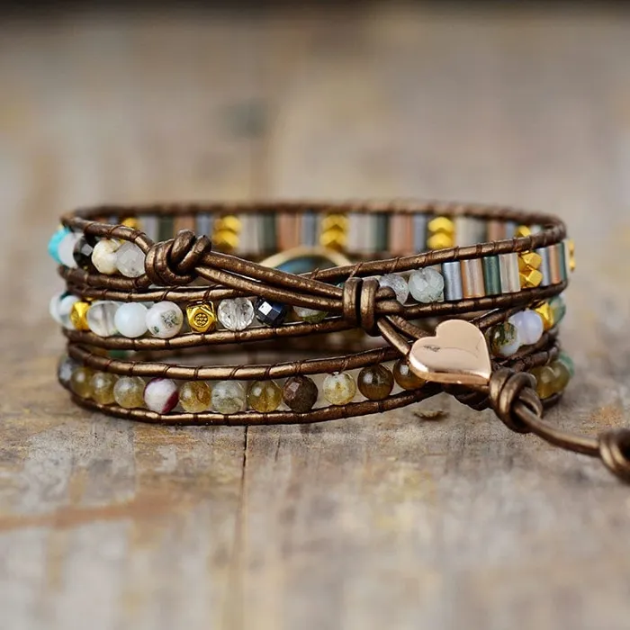 wickedafstore Bracelets Earth Charm Wrap Bracelet
