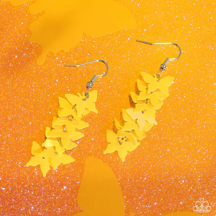 Aerial Ambiance Yellow Paparazzi Earrings All Eyes On U Jewelry Paparazzi Accessories Earrings