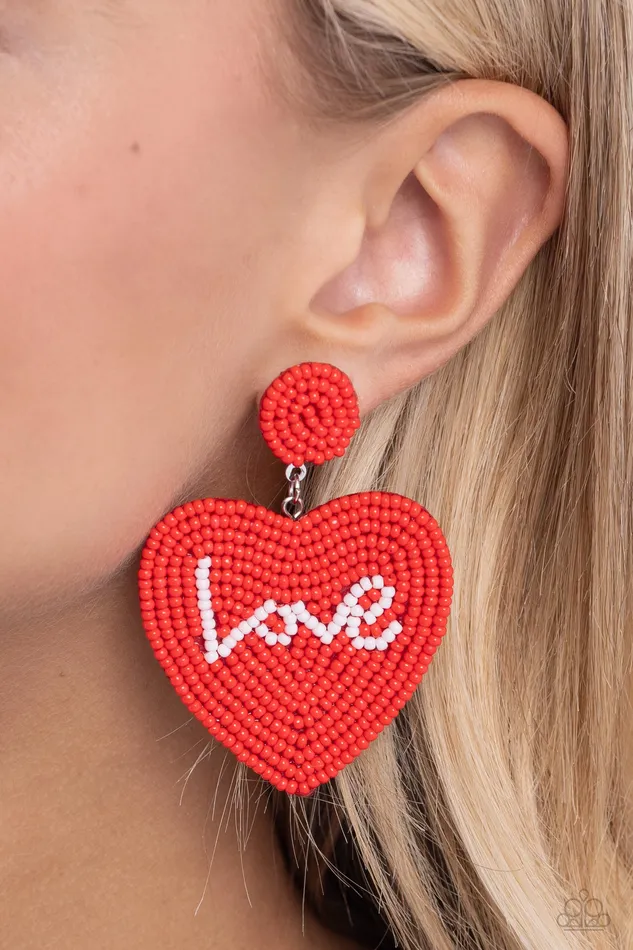 All Eyes On U Jewelry Paparazzi Accessories Earrings Sweet Seeds Red Paparazzi Earrings