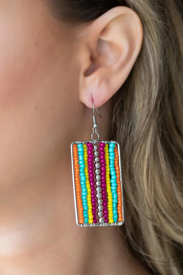 Beadwork Wonder Multicolor Earrings All Eyes On U Jewelry Paparazzi Accessories Earrings