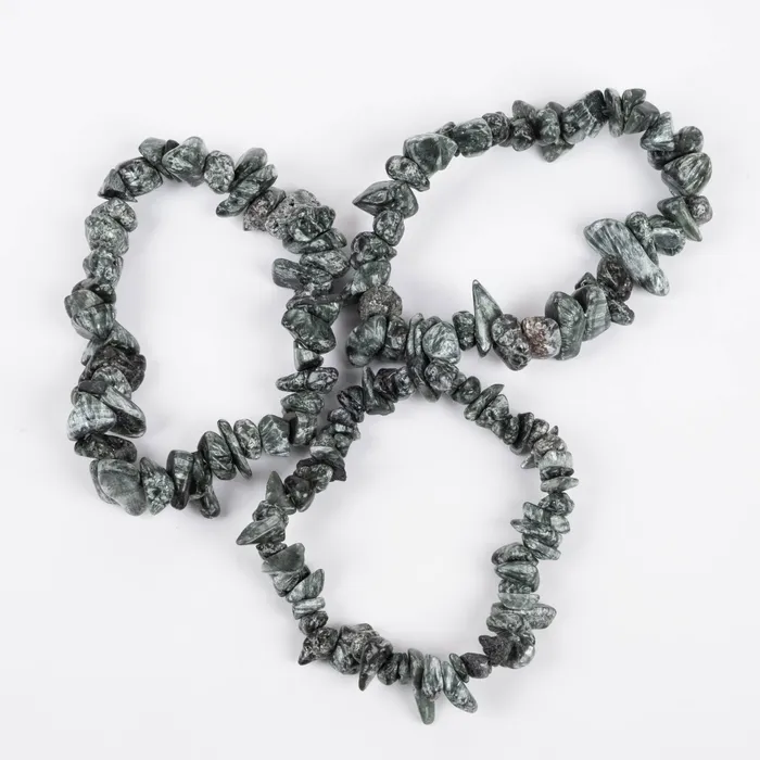 Bracelets Seraphinite Tumbled Chips Bracelet InnerVision Crystals