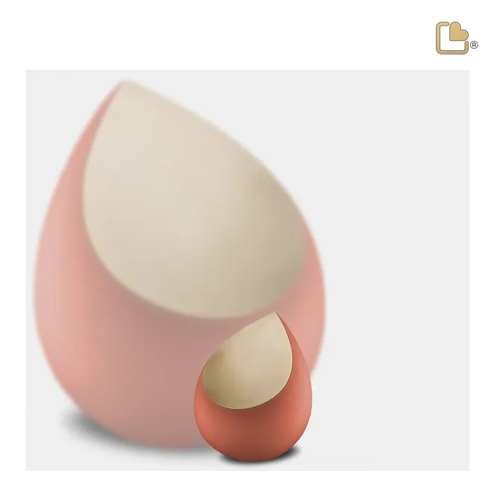 Drop Keepsake Urn Terracotta Brushed Gold LoveUrns Earrings
