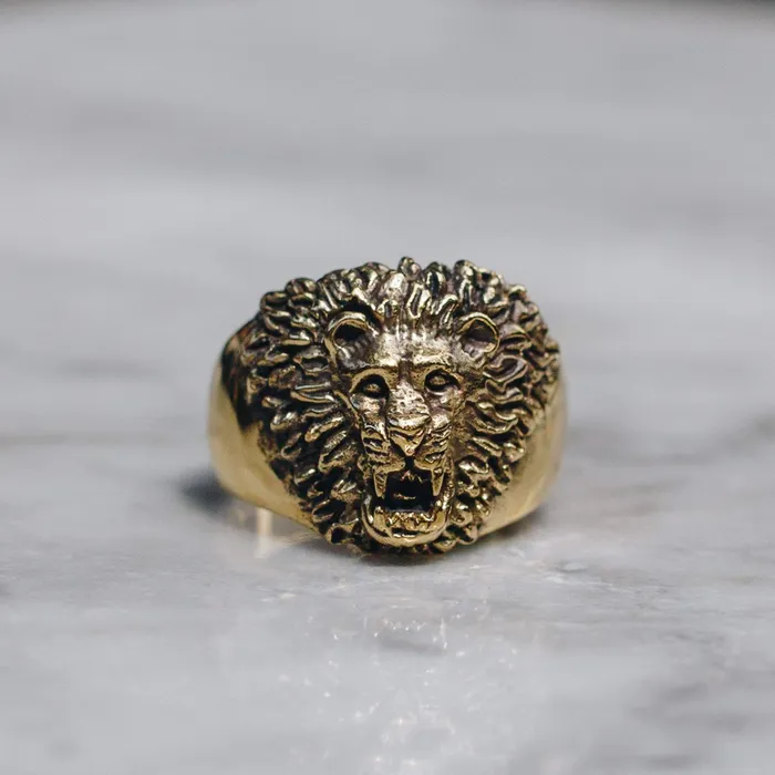 LION RING BRASS JewelryLab Rings