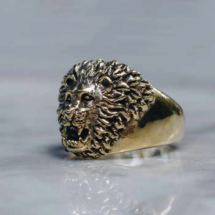LION RING BRASS JewelryLab Rings