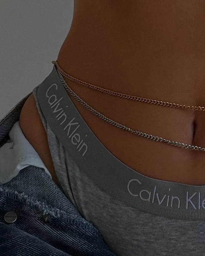 Luv Aj Necklaces Virgo Energy Belly Chain Silver