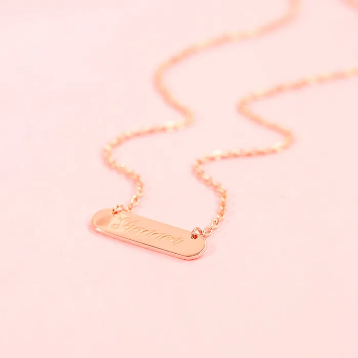 Oblong Bar Necklace LOULOUROSE Necklaces