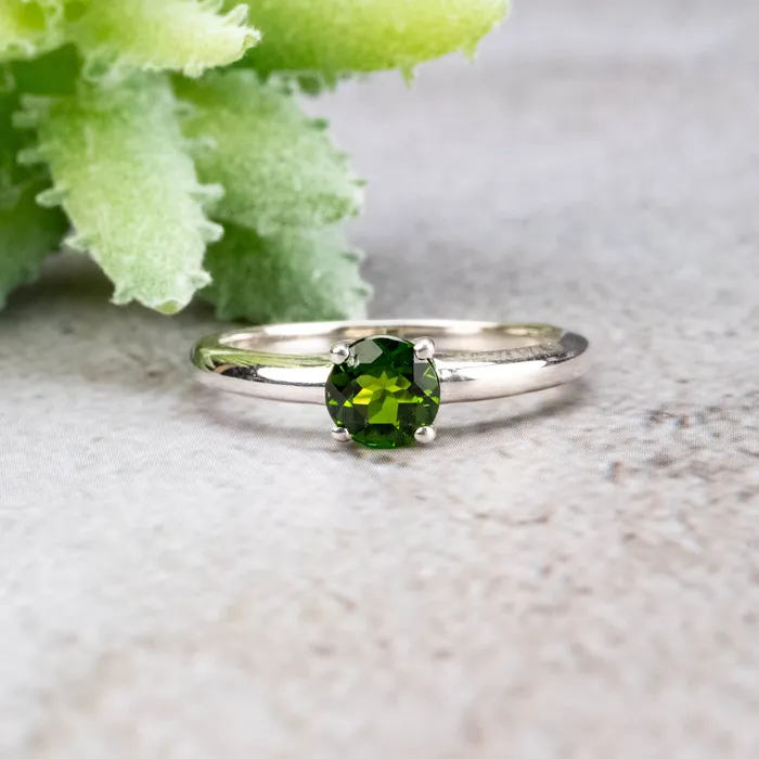 Rings InnerVision Crystals Chrome Diopside Ring 55mm Size 7 925 Silver