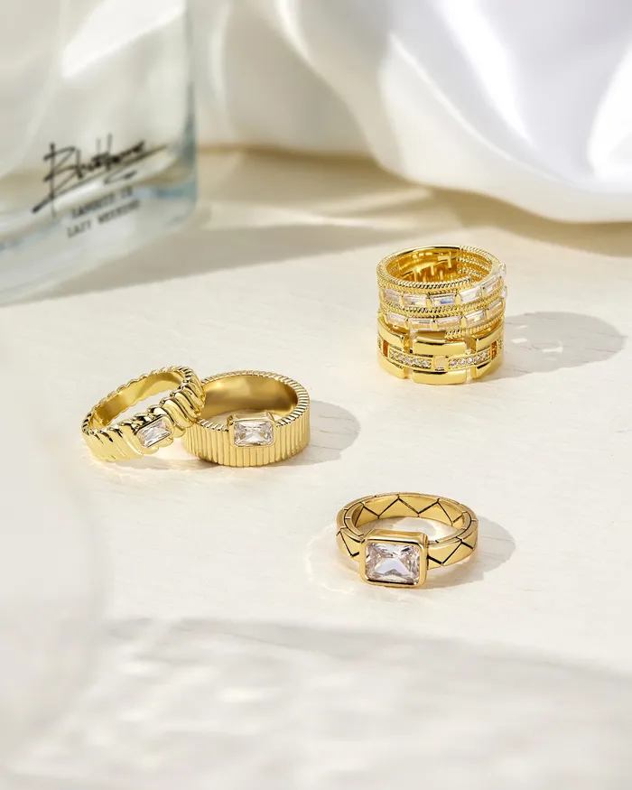 The Francois Ridged Ring Gold Luv Aj Rings