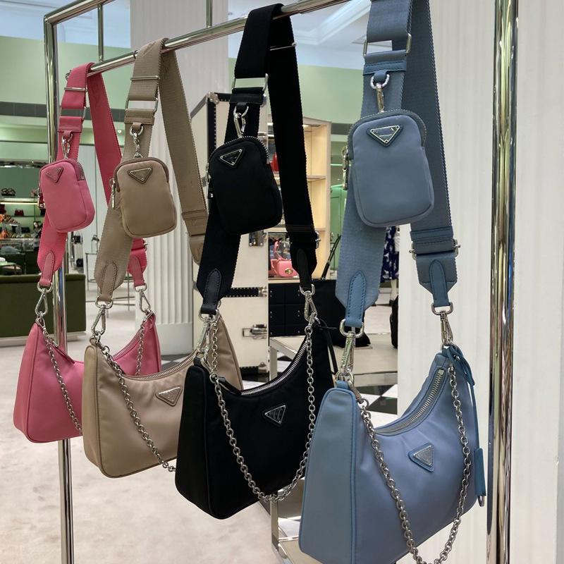 Bucket Bags | Re Edition Tesuto Nylon Chain Hobo Bag 1BH204 – Womens Bucket Bags Bucket Bags